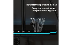Led Işıklı Gri Duş Seti